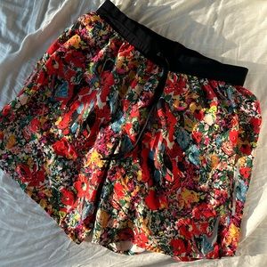 Nike DriFit floral shorts with liner, size M